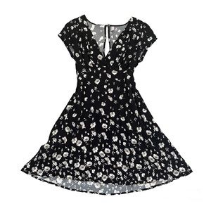 Free People Black Floral Dress